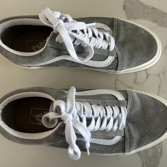 Vans Old Skool Gray Suede Unisex Shoes - M 6.5 W 8 Excellent Condition - Picture 7 of 8